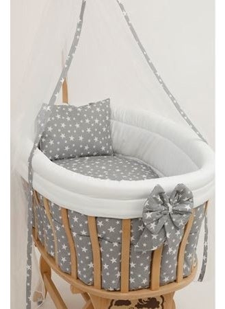 Mertim - Elastic Renforce Baby Sheet Set-Gray Star - Image 1