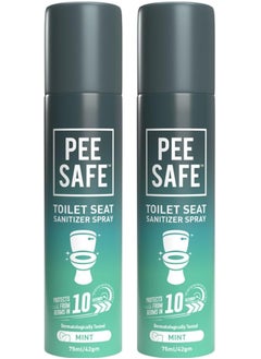 PEESAFE PeeSafe Toilet Seat Sanitizer (Mint) - 75 ml - Pack of 2…  - Image 1