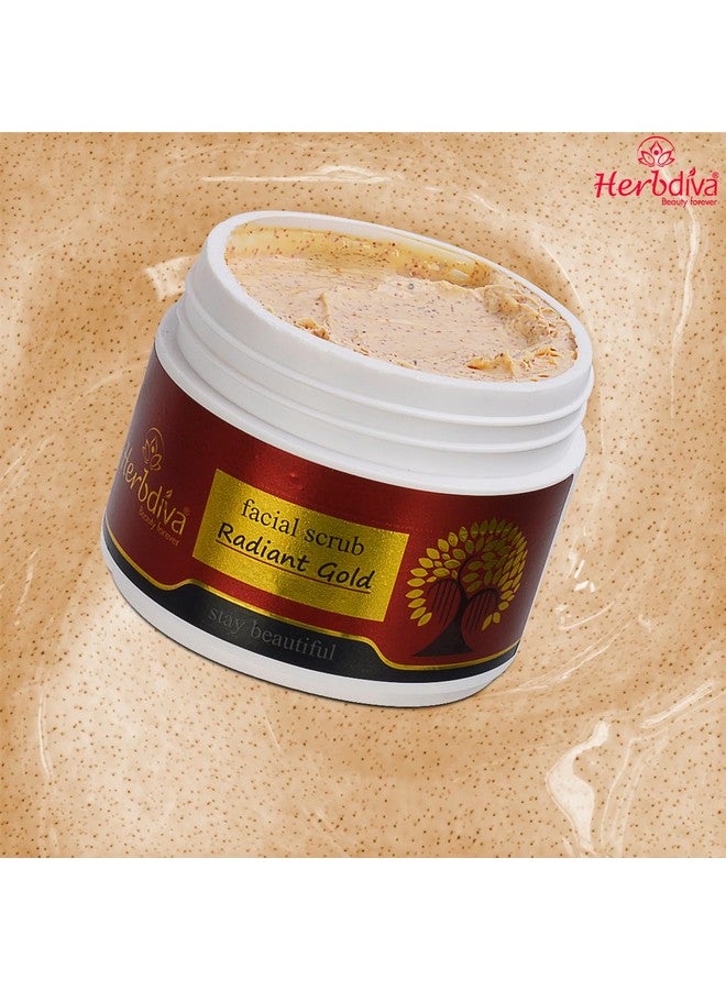 Herbdiva Radiant Gold Face Scrub 250g, Exfoliating, Nourishing, and Refreshing, Exfoliating Particles That Delicately Remove Dead Skin Cells, Suitable for All Skin Types - Image 5