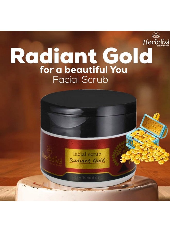 Herbdiva Radiant Gold Face Scrub 250g, Exfoliating, Nourishing, and Refreshing, Exfoliating Particles That Delicately Remove Dead Skin Cells, Suitable for All Skin Types - Image 2