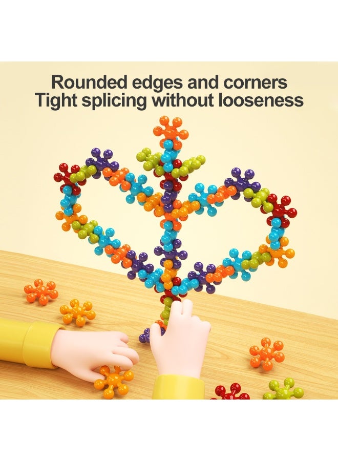DIY Plum Blossom Interlocking Building Blocks Toy for Kids 3+ Years, PP Material - Image 2