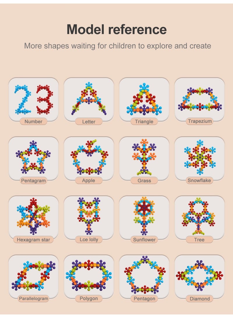 DIY Plum Blossom Interlocking Building Blocks Toy for Kids 3+ Years, PP Material - Image 4
