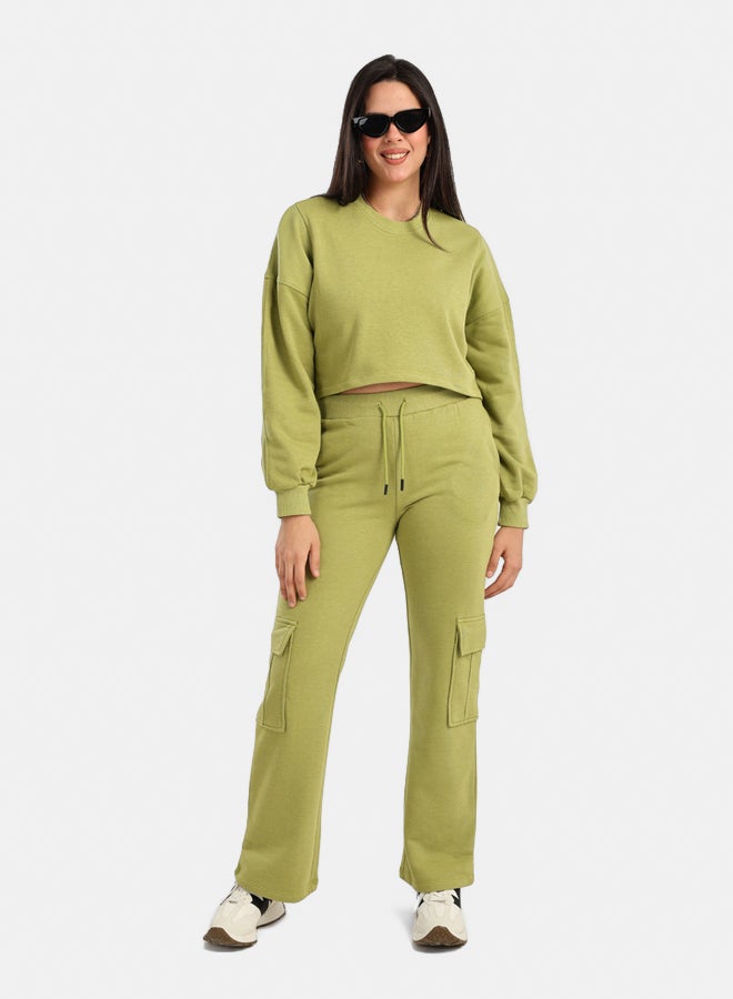Carina Cropped Cotton Sweatshirt - Image 4