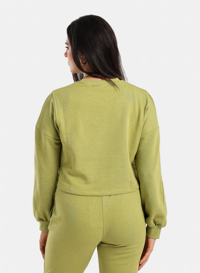 Carina Cropped Cotton Sweatshirt - Image 2