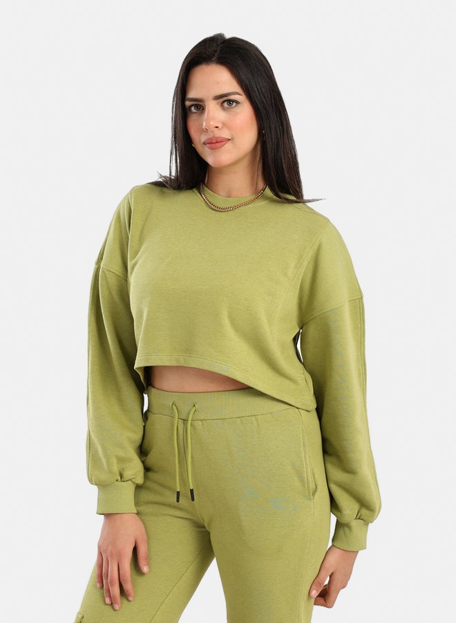 Carina Cropped Cotton Sweatshirt - Image 5