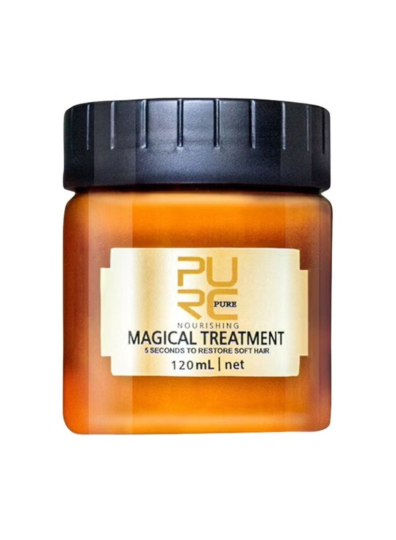 PURE Magical Hair Treatment Mask 120 ml 5 Seconds Repairs Damage Hair Hair Deep Conditioner Roots Treatment Return Bouncy Restore Elasticity Advanced Keratin Hair Care Conditioning Essence - Image 1