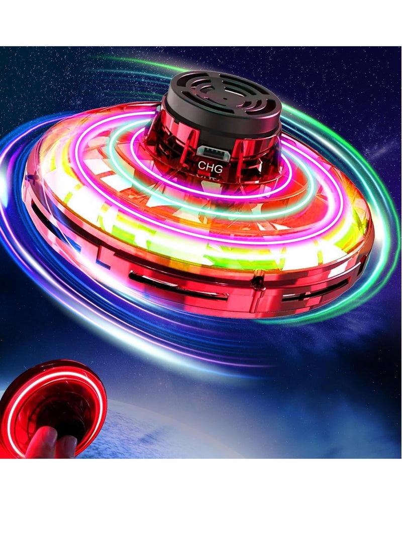 ARGT لعبة سبينر طائرة تعمل بالتحكم اليدوي من ARGT | طائرة طائرة صغيرة مع أضواء RGB | كرة سحرية UFO تدور 360° للعب في الداخل والخارج - Image 1