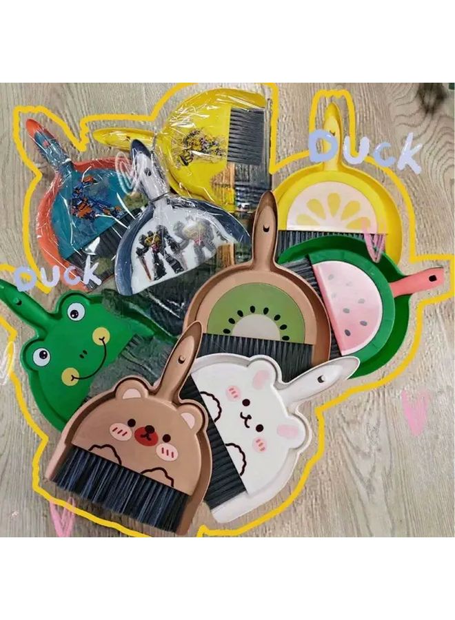 White Rabbit Mini Broom Set With Dustpan For Desktop Sweeping - Image 3
