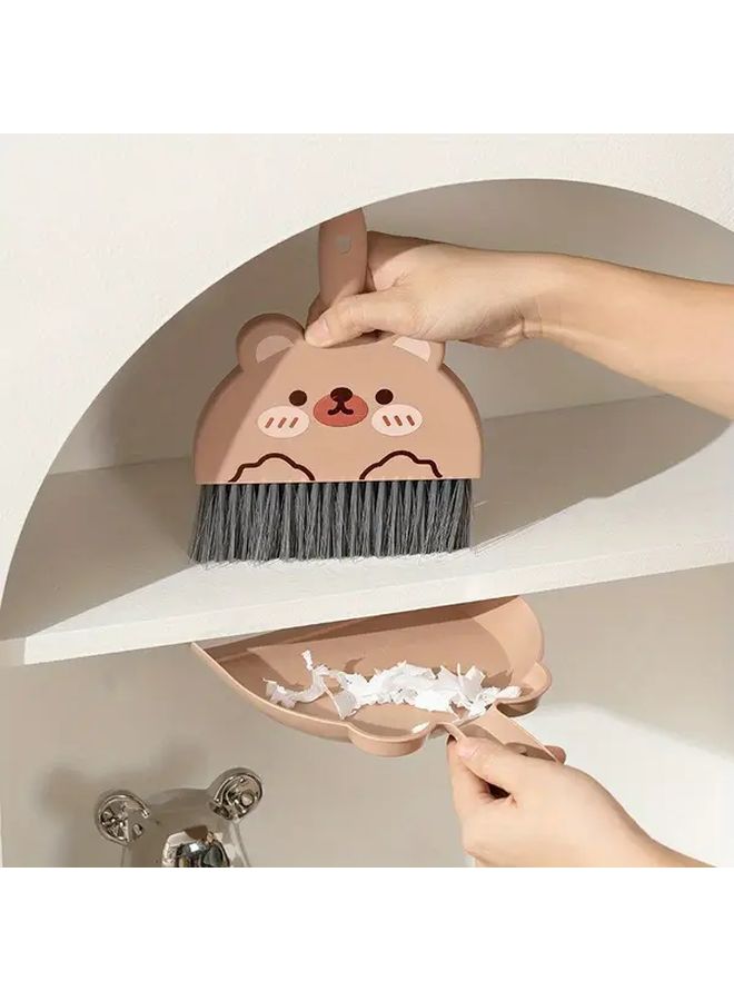 White Rabbit Mini Broom Set With Dustpan For Desktop Sweeping - Image 5