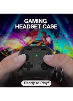 Generic Game Case for AirPods 4 Cover Shock-Proof Protective Silicone Case with Keychain Accessories for Apple Airpods 4th Generation (Black, Airpods 4)  - Image 2