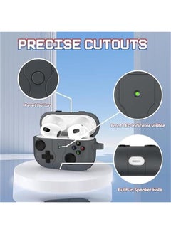 Generic Game Case for AirPods 4 Cover Shock-Proof Protective Silicone Case with Keychain Accessories for Apple Airpods 4th Generation (Black, Airpods 4)  - Image 3