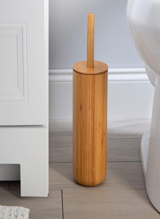 Bath Bliss Rounded Natural Bamboo Collection, Toilet Bowl Brush, Matching Accessories to Decorate Your Bathroom, Tall (10029-NATURAL) - Image 4