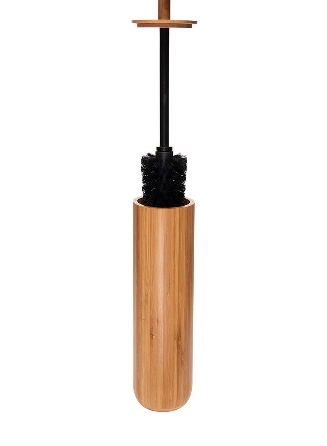 Bath Bliss Rounded Natural Bamboo Collection, Toilet Bowl Brush, Matching Accessories to Decorate Your Bathroom, Tall (10029-NATURAL) - Image 5