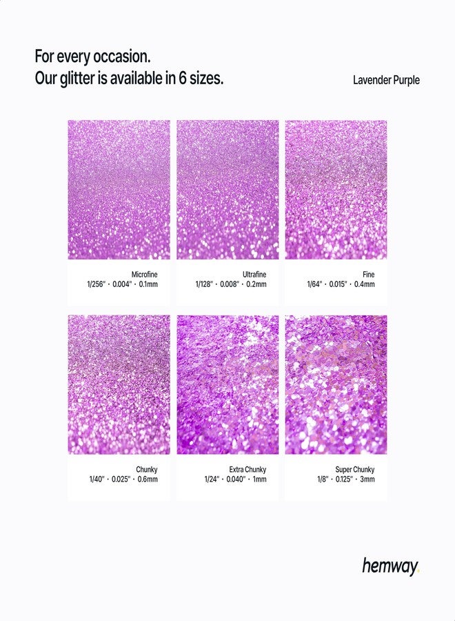 Hemway Craft Glitter - Lavender Purple | 100g Fine Metallic Sequin Flakes for Resin & Epoxy Crafts | Supplies for Autumn Décor, Bunting, Candle & Mask Decorating - Image 3