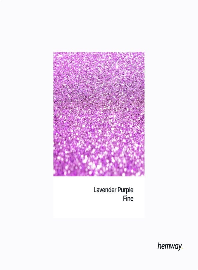 Hemway Craft Glitter - Lavender Purple | 100g Fine Metallic Sequin Flakes for Resin & Epoxy Crafts | Supplies for Autumn Décor, Bunting, Candle & Mask Decorating - Image 2