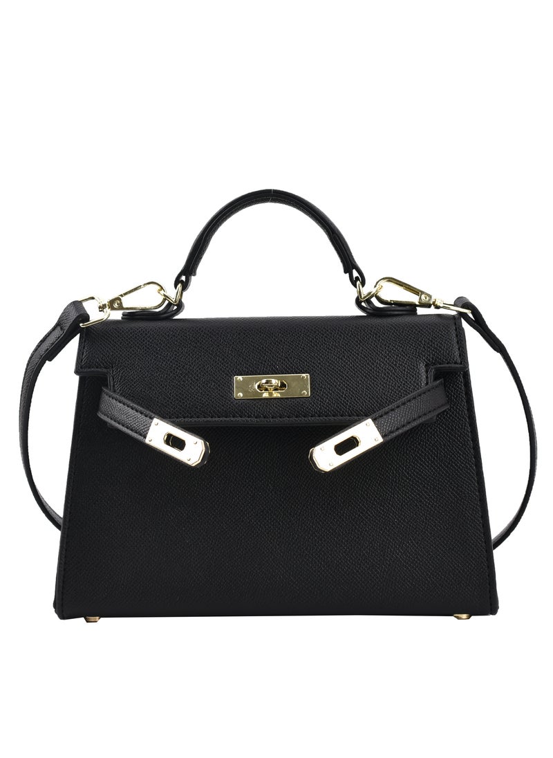 VIDSID VIDSID Women's PU Leather Satchel Handbag Crossbody Handbag Shoulder Bag Fashion Bag for Women（Black）  - Image 1