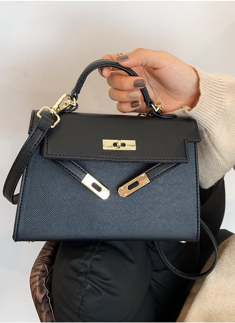 VIDSID VIDSID Women's PU Leather Satchel Handbag Crossbody Handbag Shoulder Bag Fashion Bag for Women（Black）  - Image 4