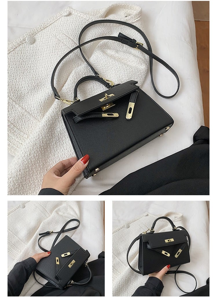 VIDSID VIDSID Women's PU Leather Satchel Handbag Crossbody Handbag Shoulder Bag Fashion Bag for Women（Black）  - Image 5
