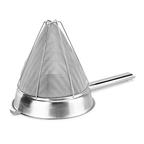 New Star Foodservice 38057 Stainless Steel Reinforced Bouillon Strainer, 10-Inch - Image 3