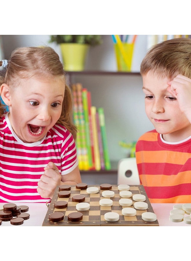 Skylety قطع شدة سكايلتي 30 قطعة، 1.25 بوصة بديل لقطع لعبة الطاولة مع 5 نرد (بيج، أبيض وبني) - Image 3