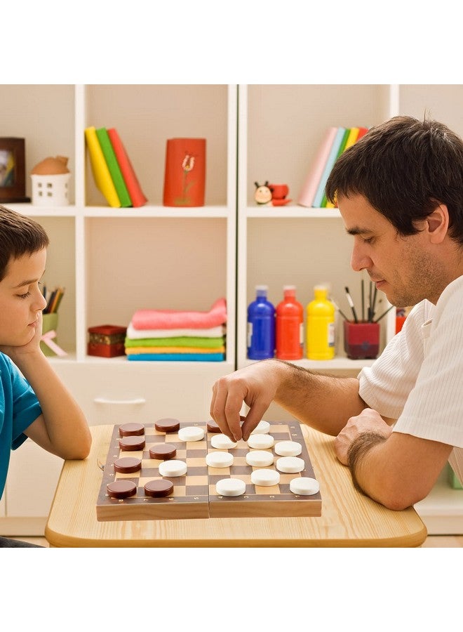 Skylety قطع شدة سكايلتي 30 قطعة، 1.25 بوصة بديل لقطع لعبة الطاولة مع 5 نرد (بيج، أبيض وبني) - Image 4