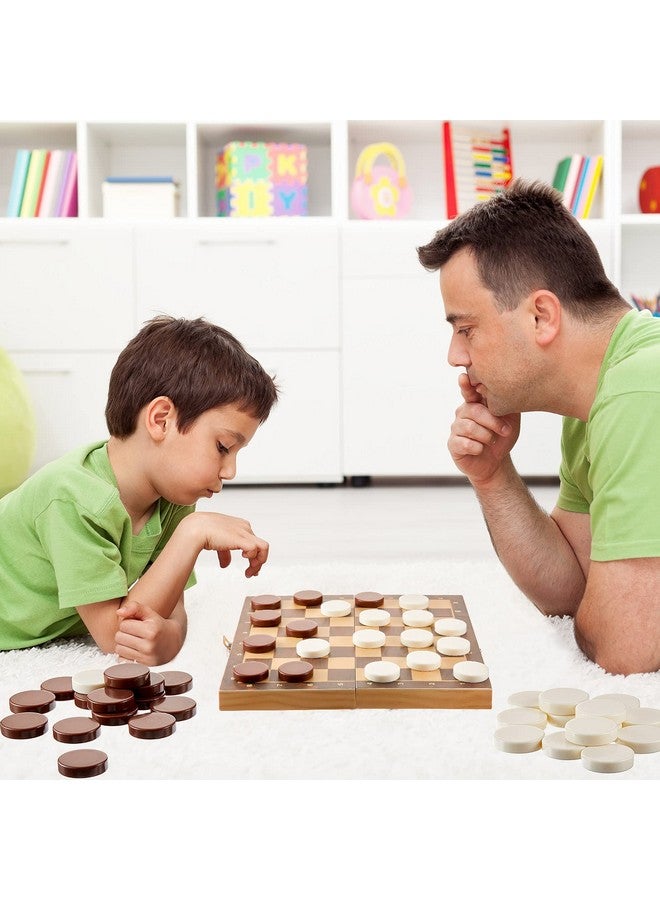 Skylety قطع شدة سكايلتي 30 قطعة، 1.25 بوصة بديل لقطع لعبة الطاولة مع 5 نرد (بيج، أبيض وبني) - Image 5