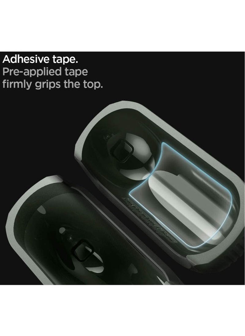 سبايجن حالة واقية درع وعرة لغطاء أبل Earpods برو-الأخضر العسكري  - Image 2