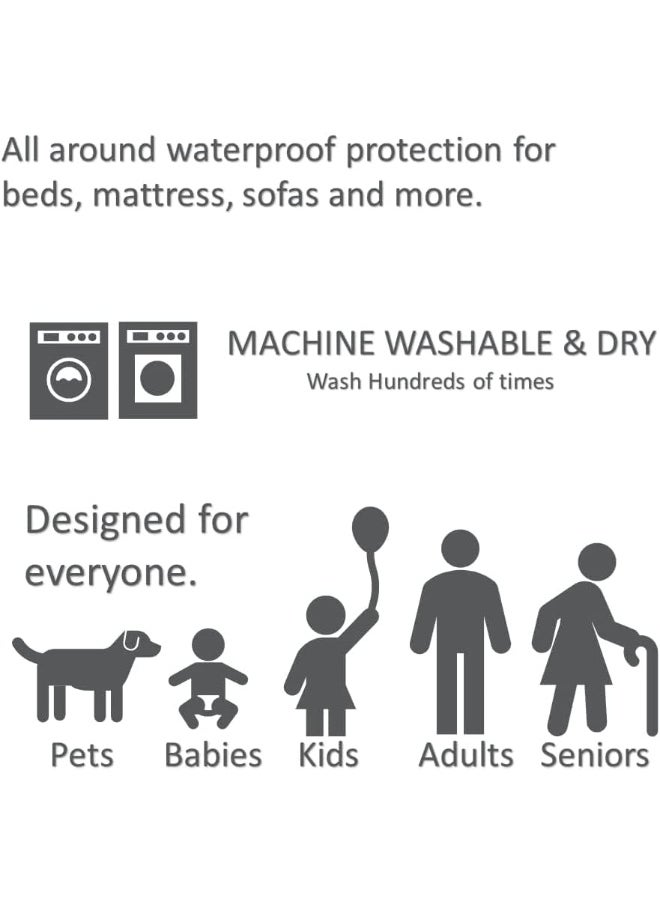 Vakly XXL Washable Reusable Underpads 36"x72" Waterproof Absorbent Incontinence Bed Pad [2 Pack] Extra Large Underpad with Heavy 4-Layer Protection for Beds Sofa and Mattress - Pads for Seniors Kids & Pets  - Image 5
