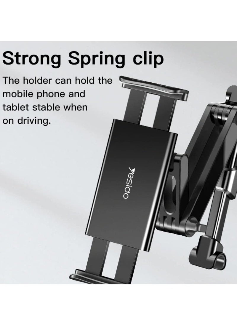 Yesido C117 Car Tablet Headrest Mount Tablet Holder For Car Seat 360 Degree Rotation Compatible With 4.7Inch To 12.9 Inch, Compatible With Tablets/Iphone 13/Ipads/Smartphones - Image 2