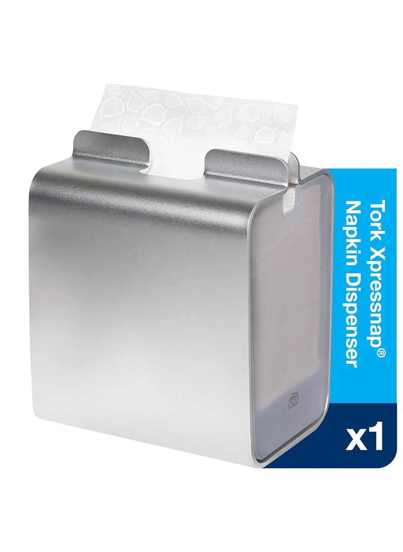 Tork Tork Napkins Napkin Dispenser Image Xpressnap Tabletop Aluminum Napkin Holder for Everyday Use Holds Up To 150 2Ply Napkins 823x71x591 HxWxD  - Image 2