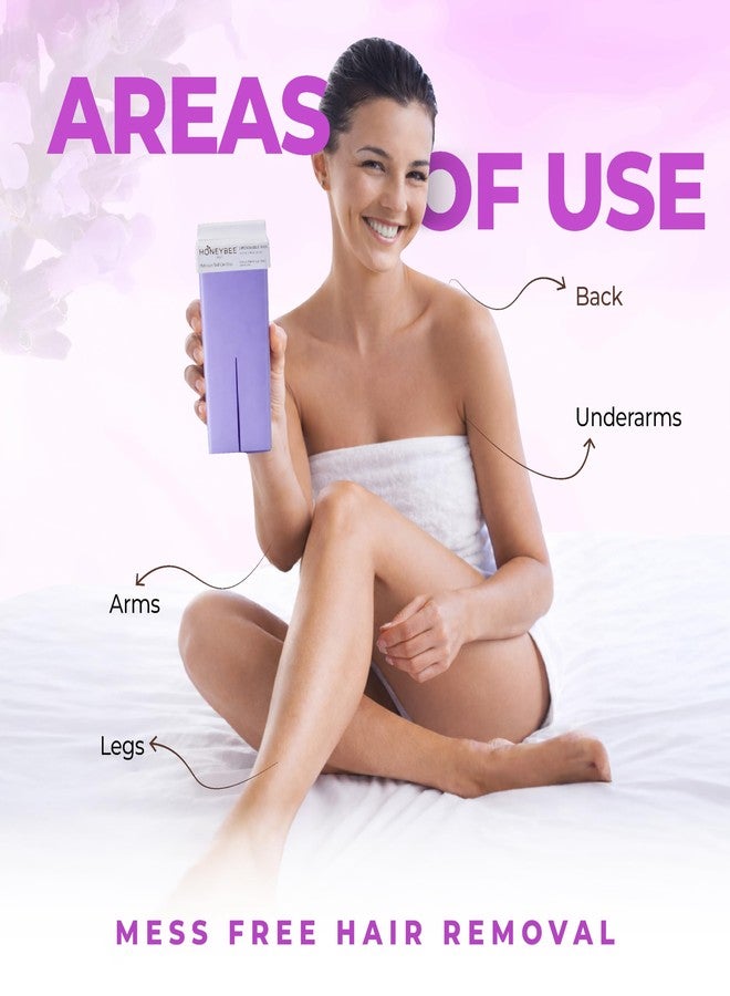 Honeybee French Lavender Roll-On Liposoluble Wax Cartridge for Women | Soothing Sensitive Skin Wax for Full Body Hair Removal | Fits All Roll-On Wax Heaters (100ml) - Image 5