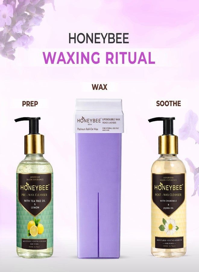 Honeybee French Lavender Roll-On Liposoluble Wax Cartridge for Women | Soothing Sensitive Skin Wax for Full Body Hair Removal | Fits All Roll-On Wax Heaters (100ml) - Image 4