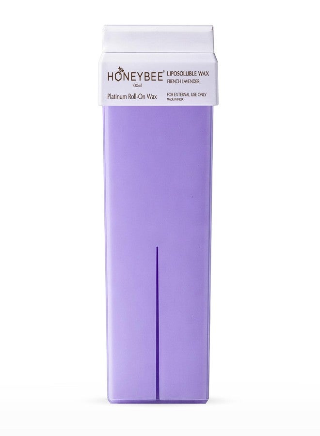 Honeybee French Lavender Roll-On Liposoluble Wax Cartridge for Women | Soothing Sensitive Skin Wax for Full Body Hair Removal | Fits All Roll-On Wax Heaters (100ml) - Image 1
