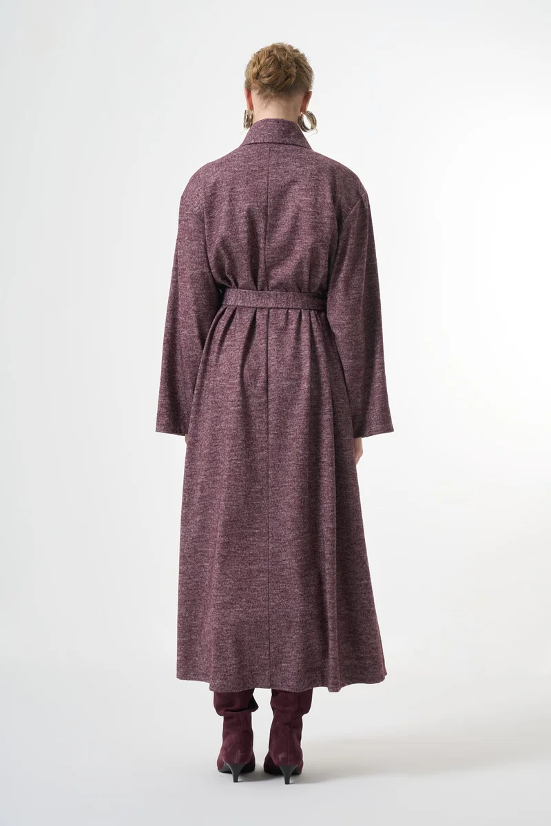 MissWhence  Felt Cape - Burgundy for Women | Best Price UAE