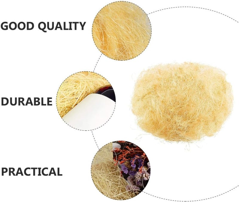 Abaodam Flexible Natural Jute Silk Filler Decor 3pcs, 30g Each, Wedding Box Filling Material for Wrapping and Bird Nest Craft Supplies - Image 4
