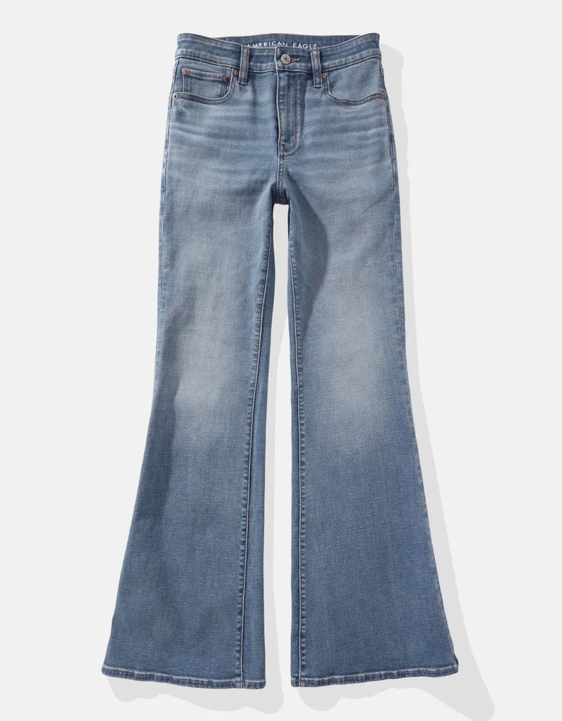 American Eagle  AE Next Level Super High-Waisted Flare Jean for Women | Best Price UAE