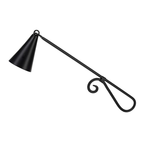 WOPARTY Iron Vintage Black Candle Snuffer, 9.37 Inch Long Handle with 1.57 Inch Bell, Home Decor - Image 1