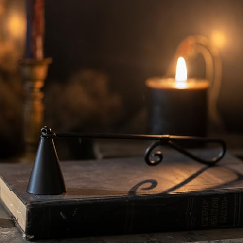 WOPARTY Iron Vintage Black Candle Snuffer, 9.37 Inch Long Handle with 1.57 Inch Bell, Home Decor - Image 2