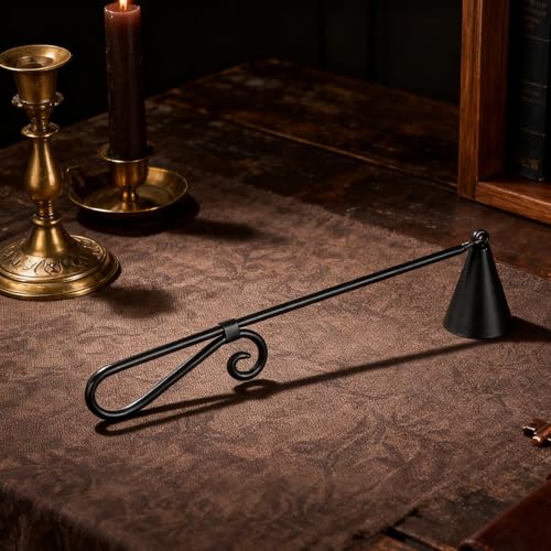 WOPARTY Iron Vintage Black Candle Snuffer, 9.37 Inch Long Handle with 1.57 Inch Bell, Home Decor - Image 4