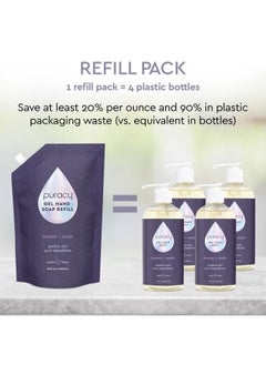 puracy Organic Hand Soap, For the Professional Hand Washers We've All Become, Moisturizing Natural Gel Hand Wash Soap, Liquid Hand Soap Refills for Soft Skin (12 fl.oz, Lavender & Vanilla) 2-Pack  - Image 2