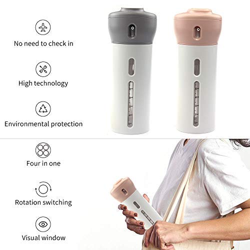 CHIVENIDO Travel Dispenser Toiletries Containers4 in 1 Travel Dispenser40ml4 Pcs 4 in 1 Travel Bottle Refillable Lotion Shampoo Gel TSA Approved Travel Dispenser Bottles with LabelsPink - Image 3