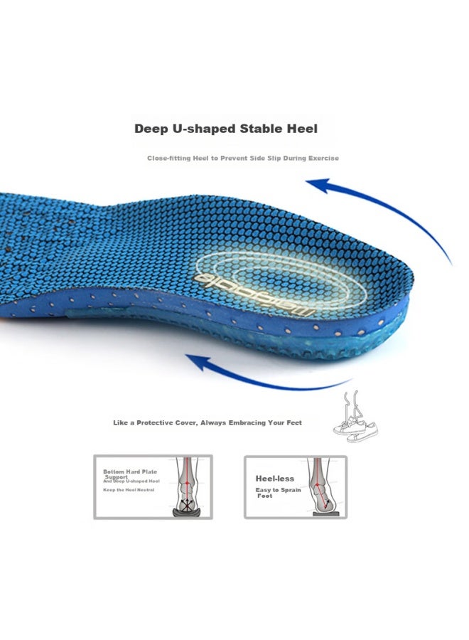 Magal Maihaole Sports Insoles For Men, Shock Absorption, Thickened, Elastic, Sweat-absorbing, Breathable, Basketball Shoes, High Elasticity, Soft, Running, Shock Absorption, Gray, Size 39-40 - Image 4