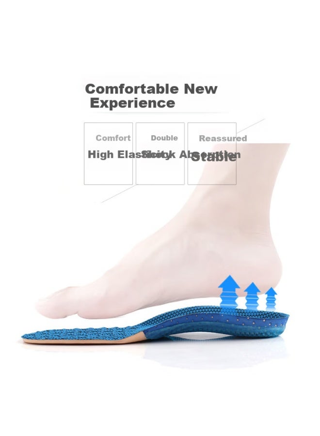 Magal Maihaole Sports Insoles For Men, Shock Absorption, Thickened, Elastic, Sweat-absorbing, Breathable, Basketball Shoes, High Elasticity, Soft, Running, Shock Absorption, Gray, Size 39-40 - Image 5
