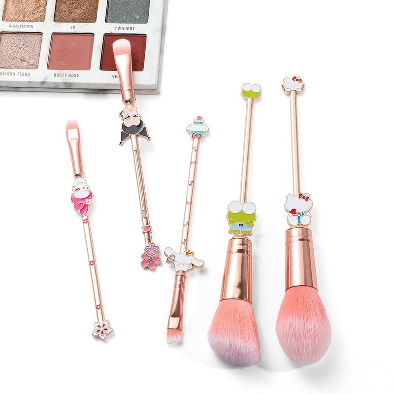 Wechip Cute Anime Makeup Brushes Set,Classical Cartoon Cosmetic Brush, Blending,Face Powder,Eyeshadow Make Up Kit, Best Gift for Girl & Young Women - Image 2