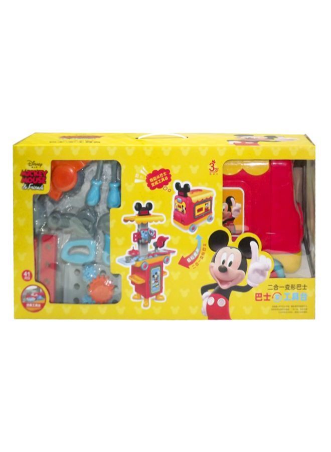 Mickey Mouse 2 in 1 Tools Transforming Bus Pretend Play Educational Toy