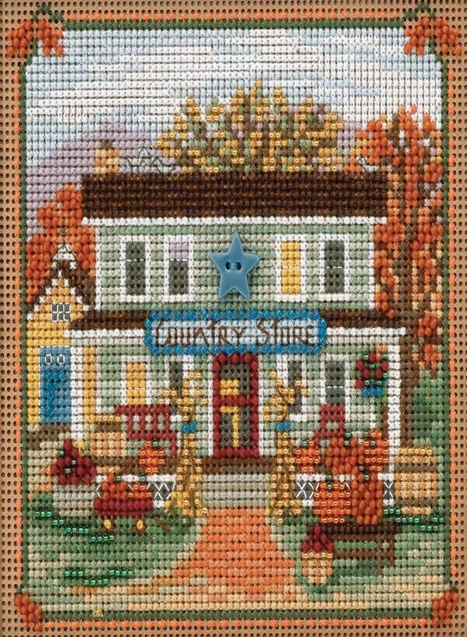 Mill Hill Country Store Beaded Counted Cross Stitch Kit Mill Hill 2017 Buttons & Beads Autumn MH141722 - Image 1