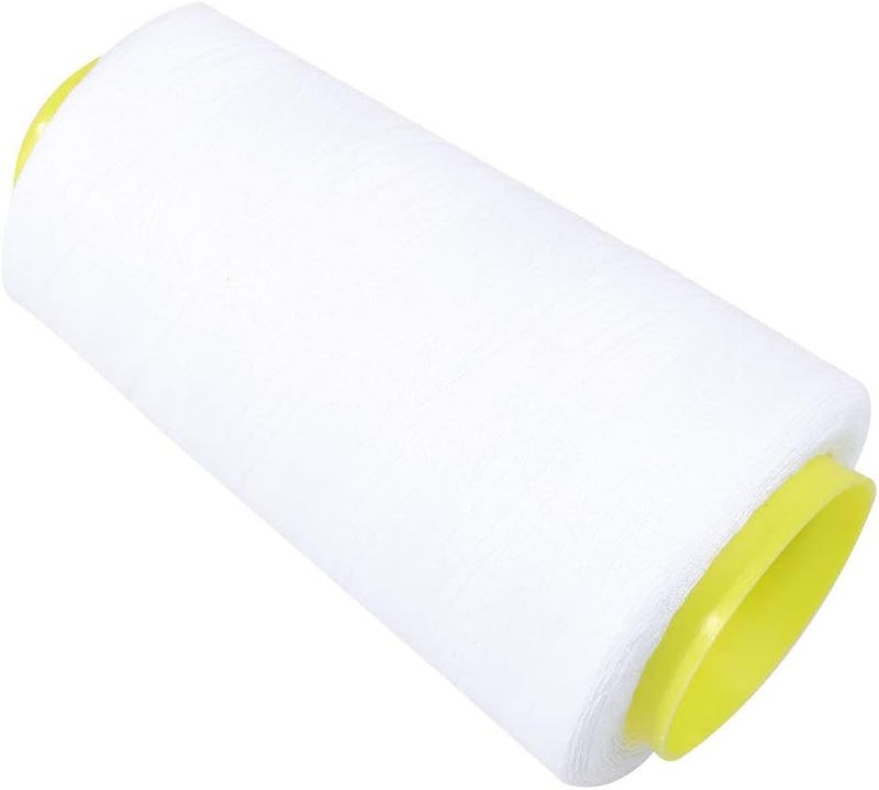 klarako Polyester Sewing String Bobbin Thread Cord Cone Serger Thread for Sewing Embroidery Machine 3000 Yards (White) - Image 1