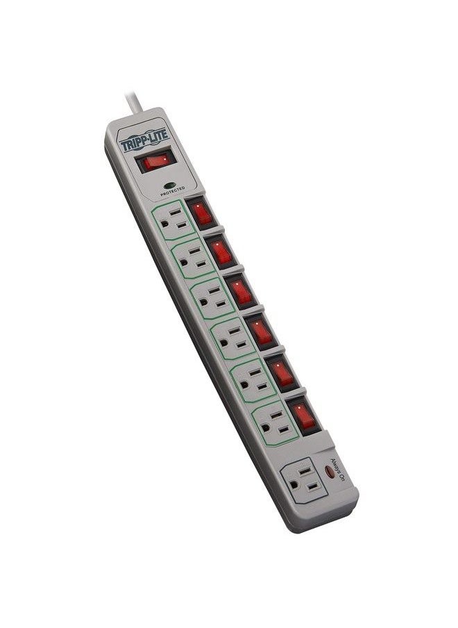 Tripp Lite - Tlp76Msg 7 Outlet (6 Individually Controlled) Surge Protector Power Strip 6Ft Cord Lifetime Limited Warranty & Dollar 25K Insurance - Image 1