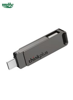 BURAQ Lenovo Thinkplus MU110 USB3.2+Type-C Dual Interface Rotation Flash Drive, Size: 128GB(Grey)  - Image 2