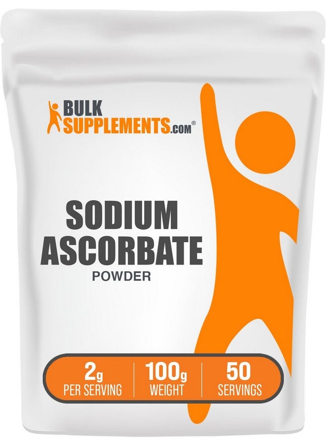 بالك سابلمنتس مسحوق أسكوربات الصوديوم من BulkSupplements.com - لدعم المناعة، أسكوربات الصوديوم فيتامين سي - فيتامين سي المخزن، خالٍ من الجلوتين، 2000 ملجم لكل وجبة، 100 جرام (3.5 أونصة) (عبوة من قطعة واحدة)  - Image 1